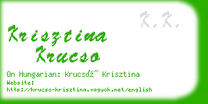 krisztina krucso business card